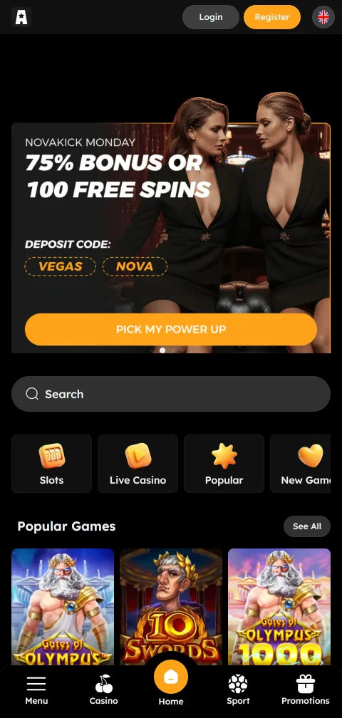 Acesso mobile responsivo ao Vegas Nova Casino Brasil