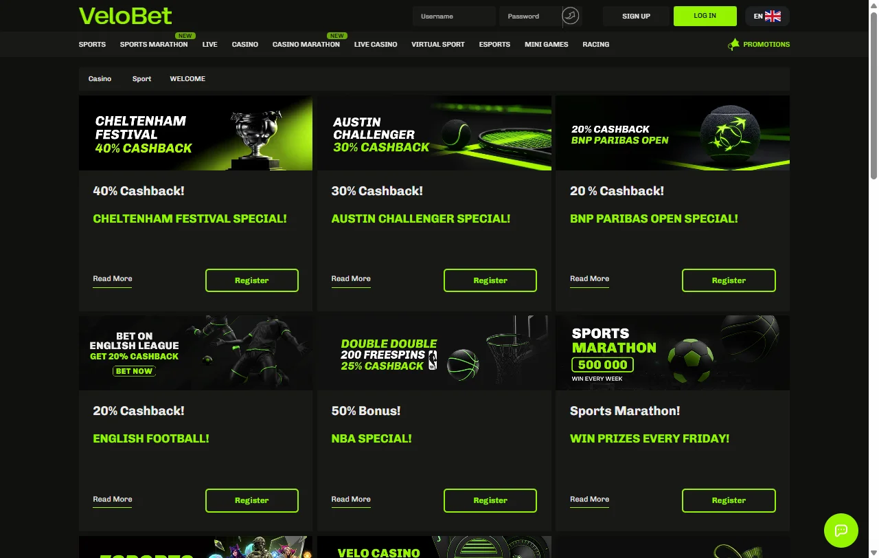 Promoções bônus e ofertas especiais Velobet Casino Brasil