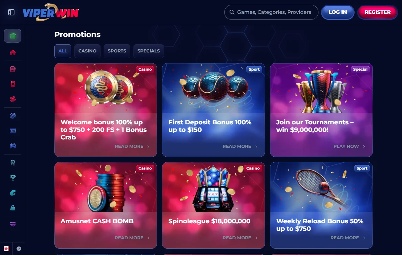 Ofertas bônus e promoções ViperWin Casino Brasil detalhadas