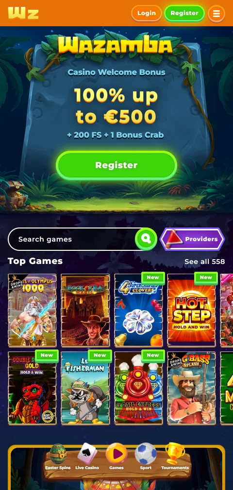 Acesso mobile Wazamba Casino Brasil otimizado smartphones