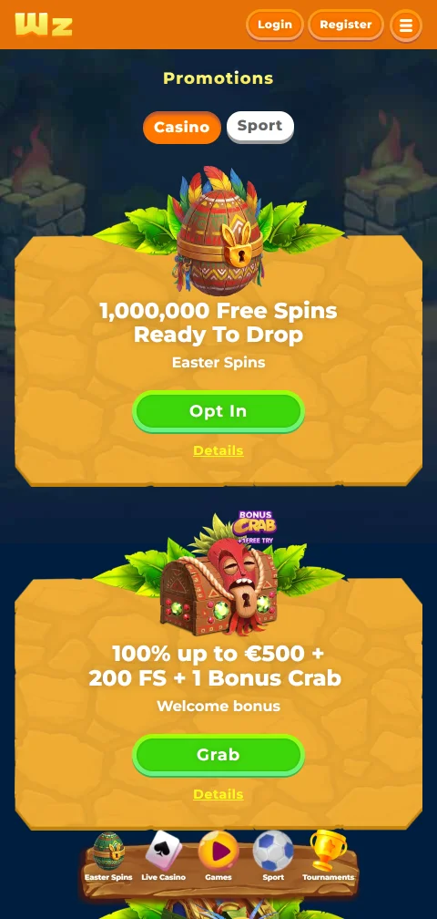 Pagamentos depósitos saques Wazamba Casino Brasil via PIX