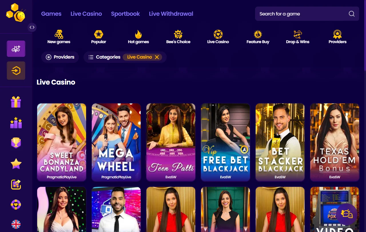 Bônus de boas-vindas e promoções no Wazbee Casino Brasil