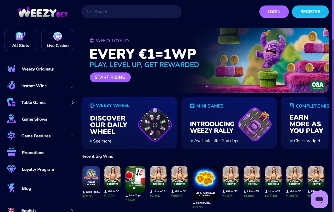 WeezyBet Casino Brasil — análise completa de plataforma e recursos para jogadores brasileiros