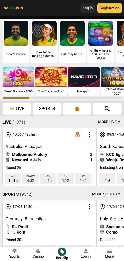 Acesso mobile jogos Wekawin Casino Brasil smartphone