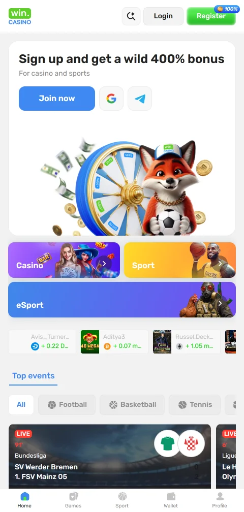 Jogos mobile acessíveis Win Casino Brasil smartphones