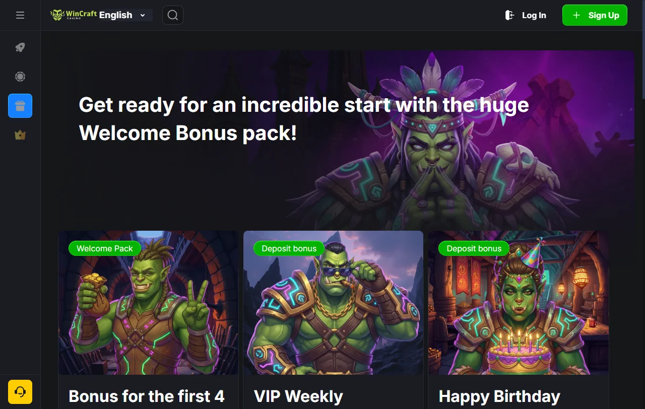 Seleção jogos e provedores principais WinCraft Casino Brasil