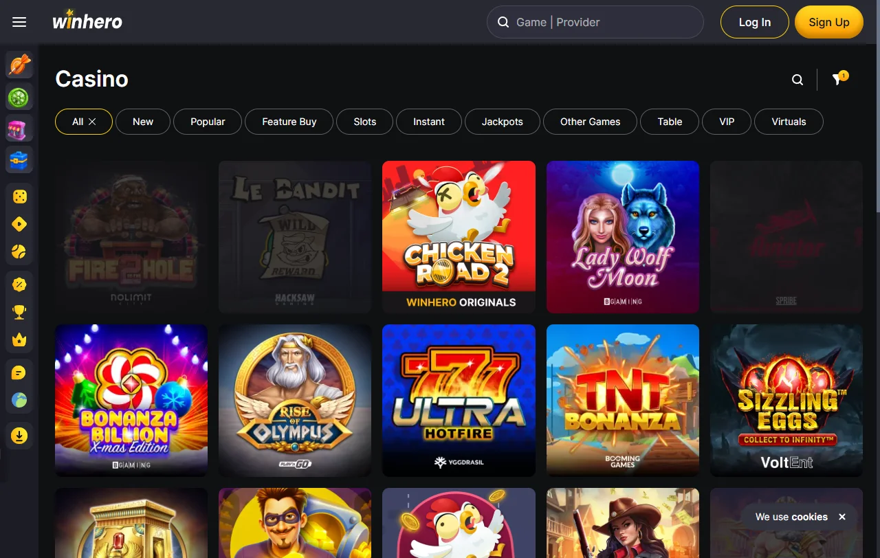 Bônus de boas-vindas e promoções Winhero Casino Brasil