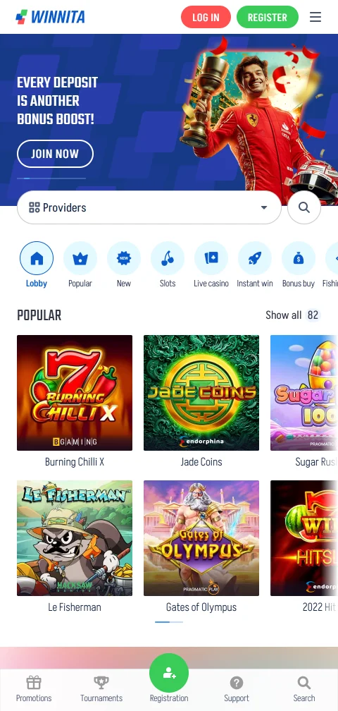 Winnita Casino Brasil em dispositivo móvel com navegador otimizado e acesso completo aos jogos