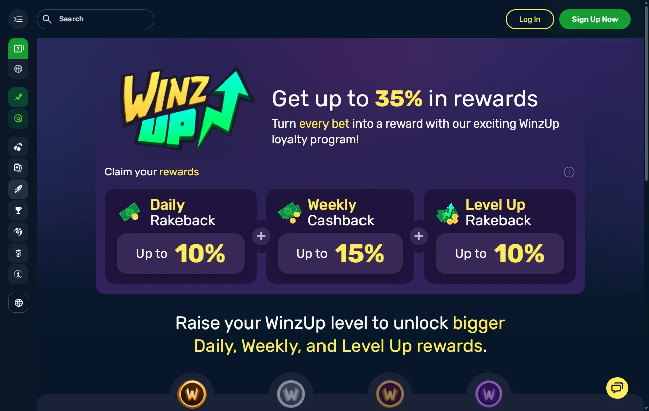 Bônus promoções e ofertas Winz Casino Brasil