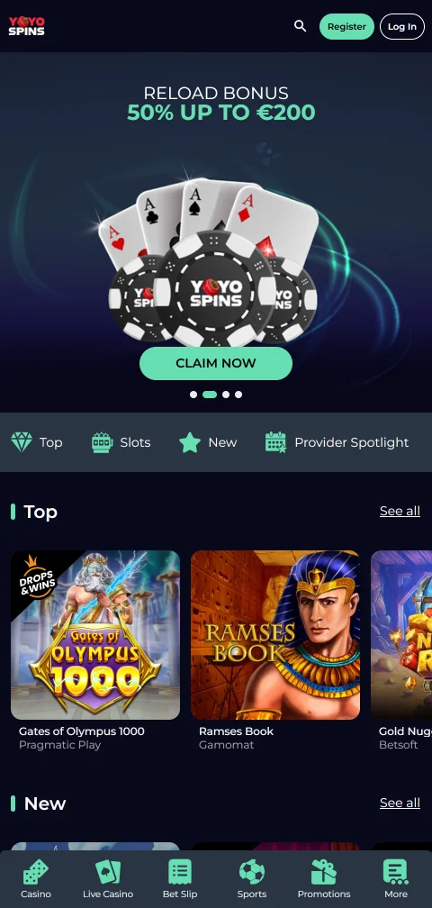 Jogos mobile acessíveis YoyoSpins Casino Brasil