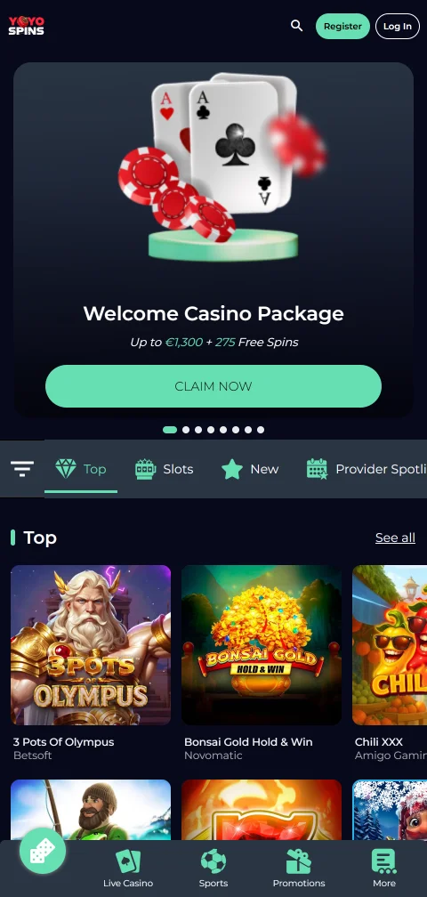 Pagamentos depósitos saques YoyoSpins Casino Brasil